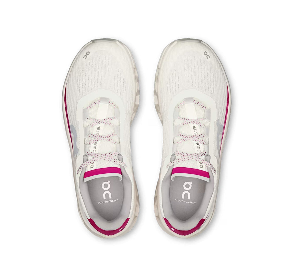 On Women's Cloudmonster Ivory/Grenadine Running Shoes